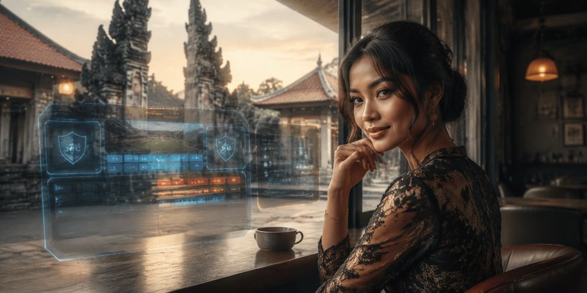 Pemuda Vietnam menikmati taruhan esports sambil minum kopi di kafe modern
